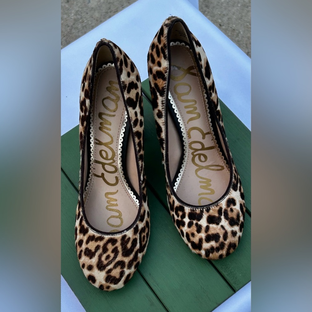 Sam Edelman Stillson Leopard Print Calf Hair Pumps ~ Timeless Elegance